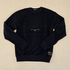 Scotch & Soda Navy Fleece Crewneck Men's Sweater